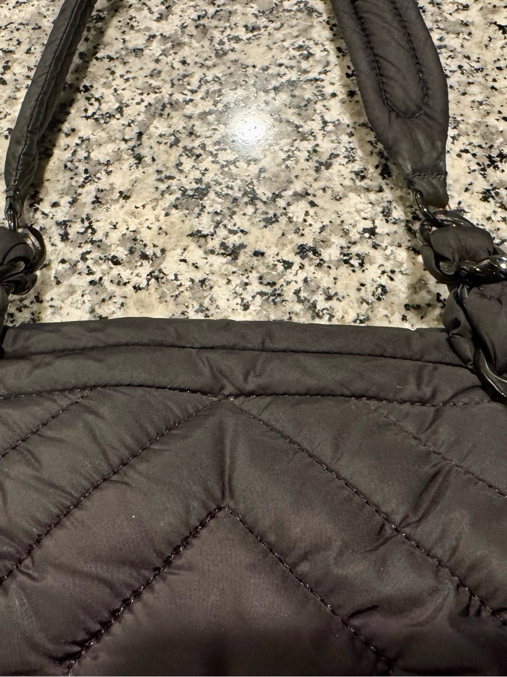Tory Burch Black Quilted Nylon Tote - Picture 4 of 10